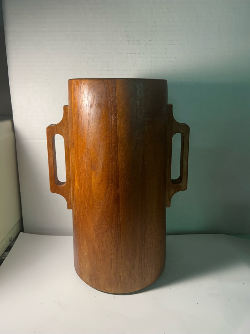 Vintage Dansk ice bucket 13 inches teak wood
